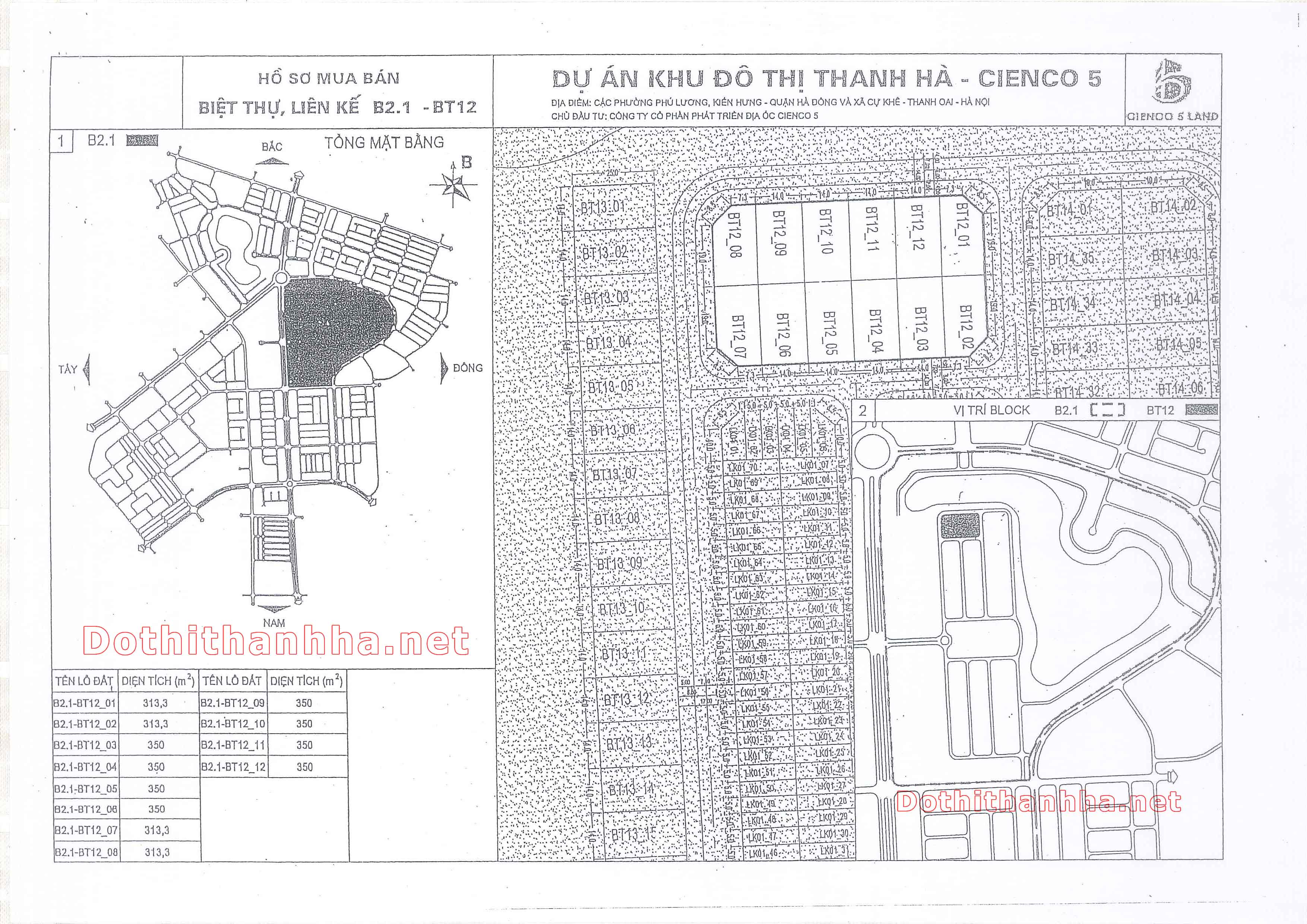 Bán liền kề Thanh Hà Mường Thanh