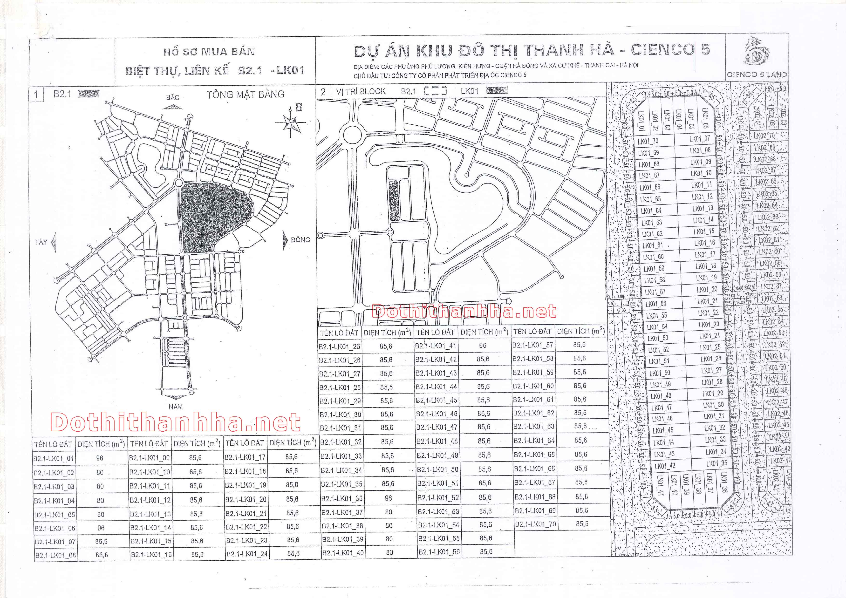 Bán liền kề Thanh Hà Mường Thanh