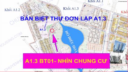 Chính chủ cần bán biệt thự đơn lập thanh hà A1.3 Biệt thự 01 nhìn chung cư đường 25m ven hồ điều hoà đóng 80%