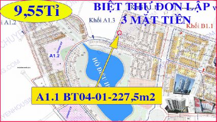 Bán biệt thự thanh hà A1.1 biệt thự 04 ô góc 3 mặt tiền biệt thự đơn lập ven hồ điều hoà thanh hà giá rẻ 