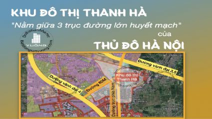 Khu đô thị Thanh Hà nằm giữa giao lộ của 3 trục đường huyết mạch thủ đô Hà Nội
