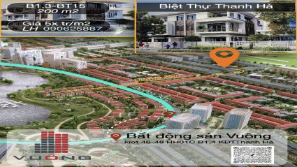 Chính chủ bán Biệt thự Thanh Hà phân khu B1.3 diện tích 200m2 giá đầu tư